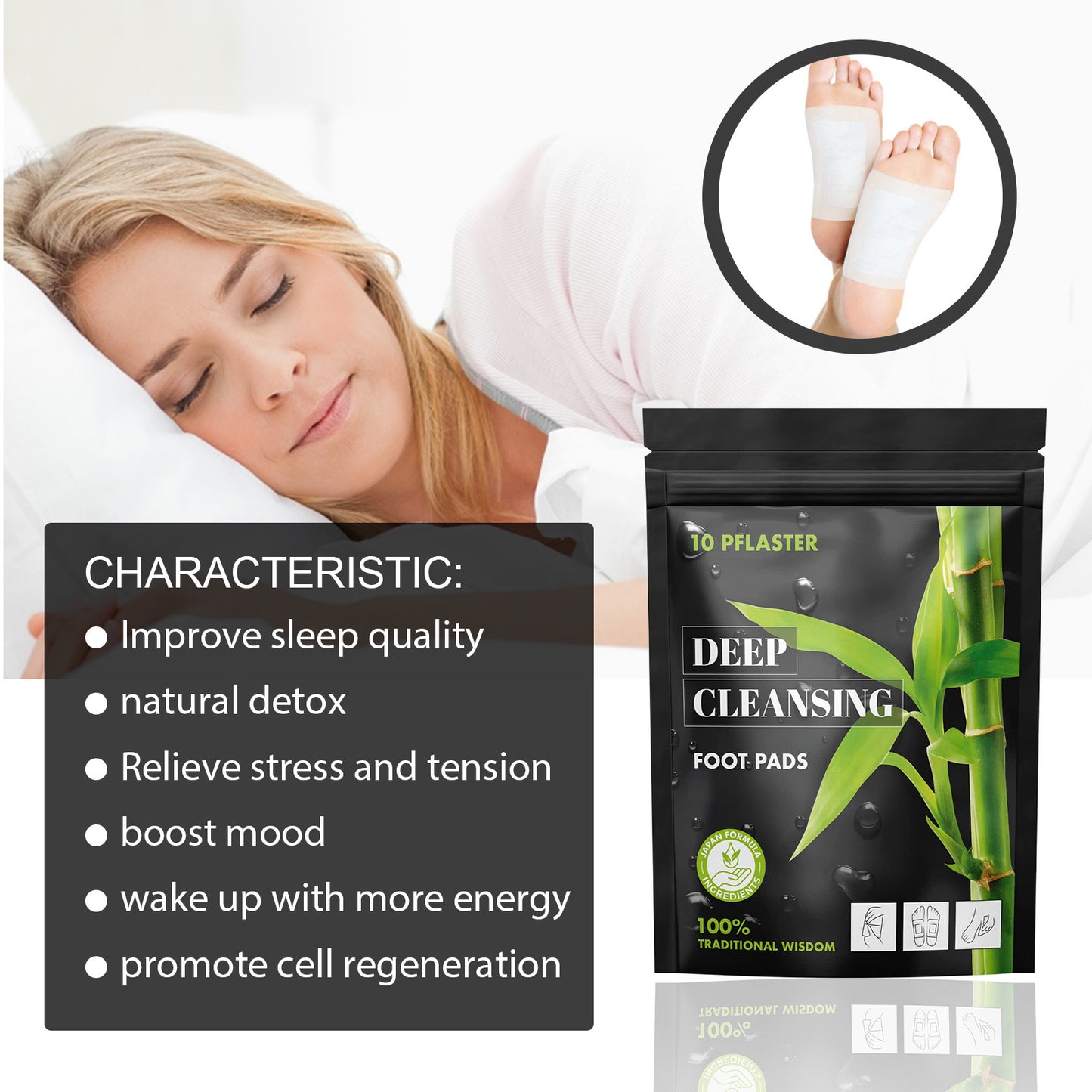 Deep cleansing foot pads