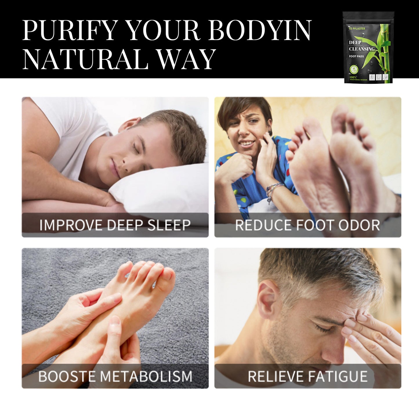 Deep cleansing foot pads