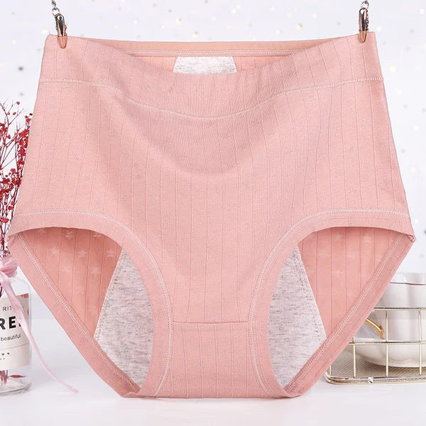 🔥Last day buy 5 get 5 free-High waist plus size cotton antibacterial and leak-proof physiological underwear