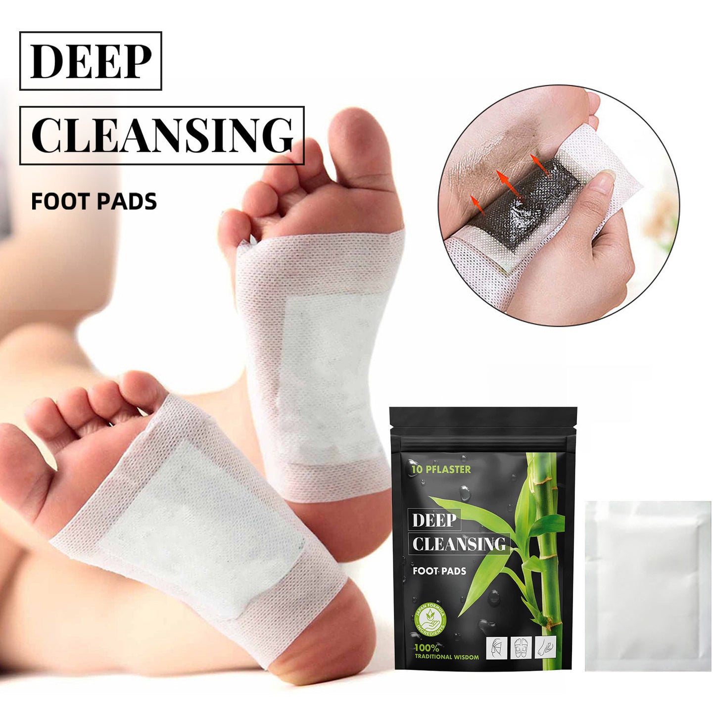 Deep cleansing foot pads