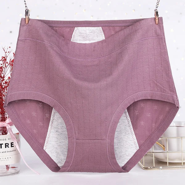 🔥Last day buy 5 get 5 free-High waist plus size cotton antibacterial and leak-proof physiological underwear