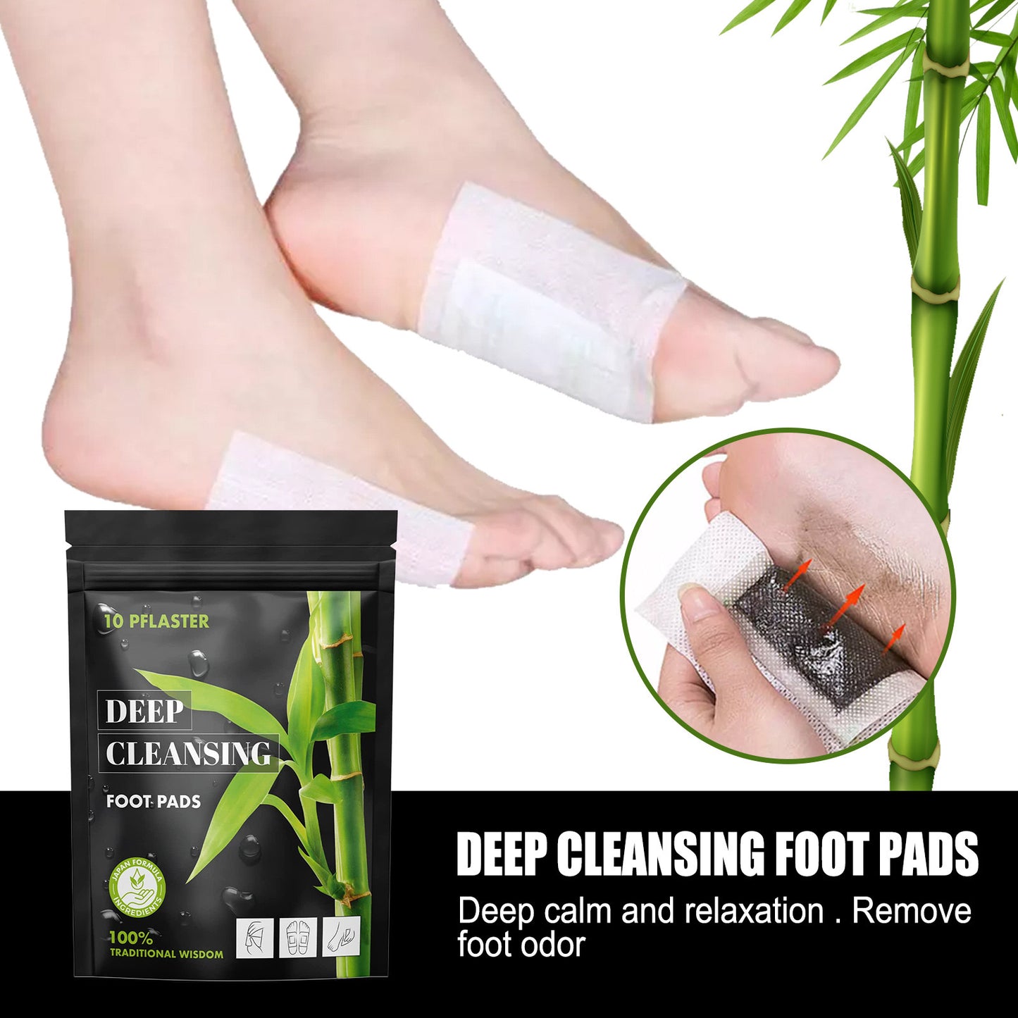 Deep cleansing foot pads