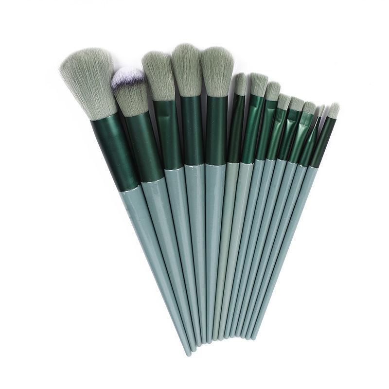 New 13 Four Seasons Green Makeup Brush Set Portable