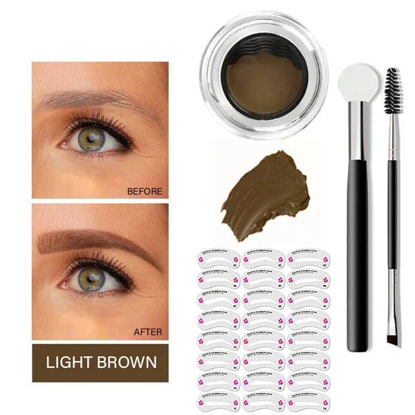 Newly Upgraded Eyebrow Stamp & Eyebrow Stencil Kit