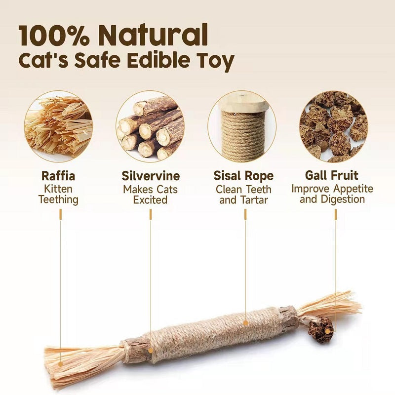 (🔥Last Day Promotion - 30%OFF) Natural Silvervine Stick Cat Chew Toy- BUY 3 GET 2 FREE TODAY!