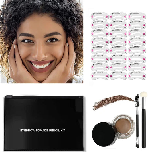 Newly Upgraded Eyebrow Stamp & Eyebrow Stencil Kit