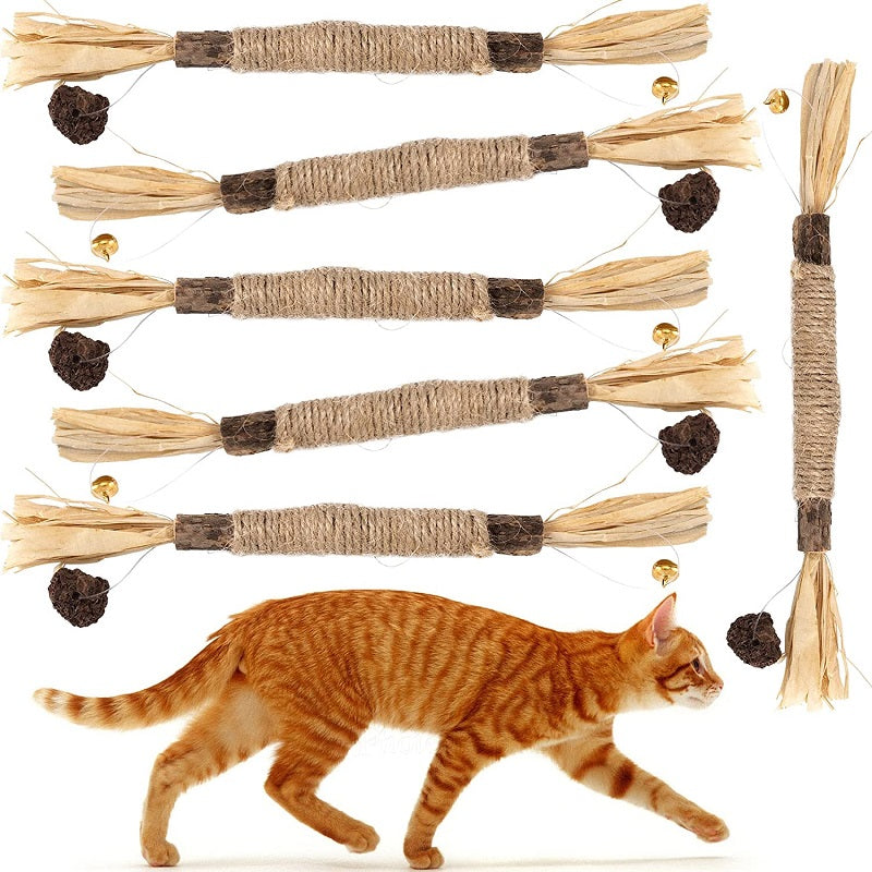 (🔥Last Day Promotion - 30%OFF) Natural Silvervine Stick Cat Chew Toy- BUY 3 GET 2 FREE TODAY!