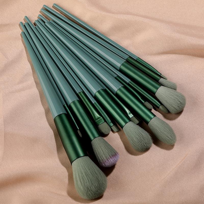 New 13 Four Seasons Green Makeup Brush Set Portable